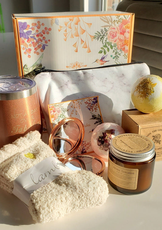 Golden Hour Self-Care Box – Floral Relaxation Gift Set